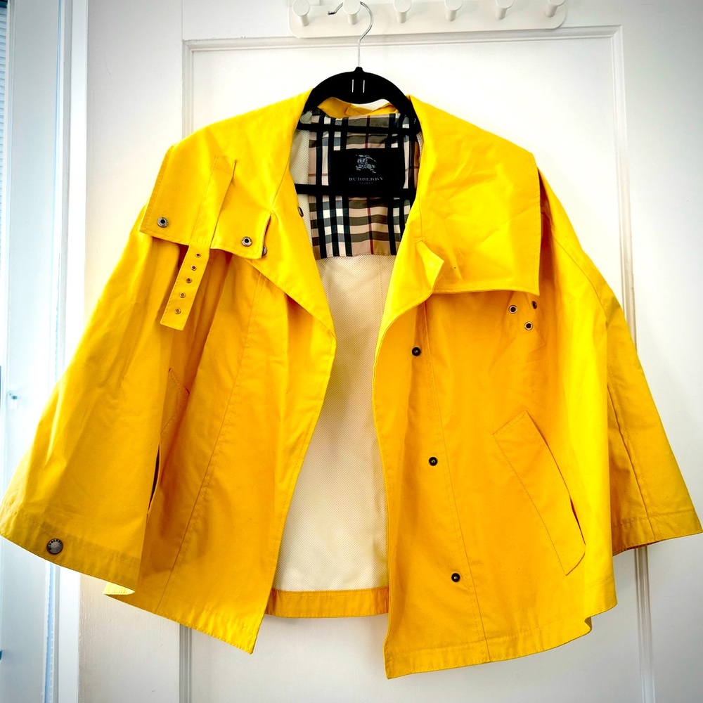 Burberry Yellow Rain Cape Poncho